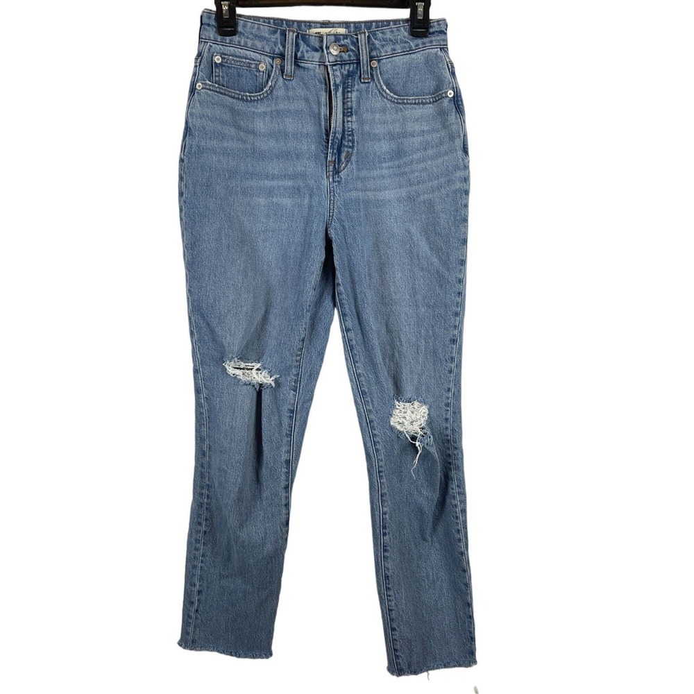 Madewell‎ The Curvy Perfect Vintage Jean Womens 26 Distressed Denim